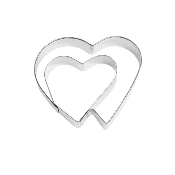 Westmark 6.5 cm Stainless Steel Double Heart Cookie Cutters, 7.2
