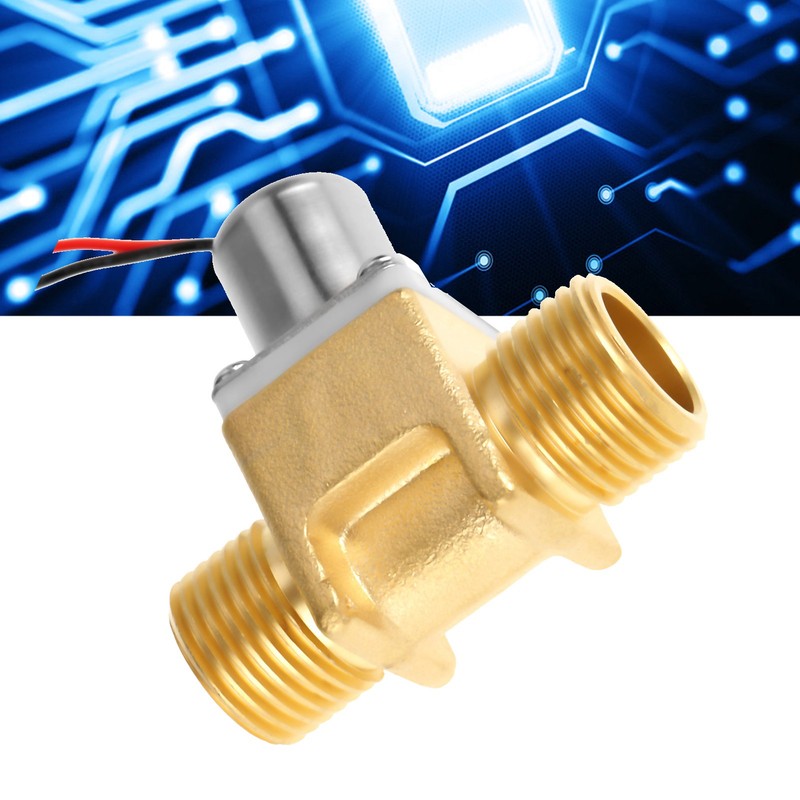 DC 4.5V 1/2" Water Flow Pulse Electromagnetic Valve Brass Solenoid