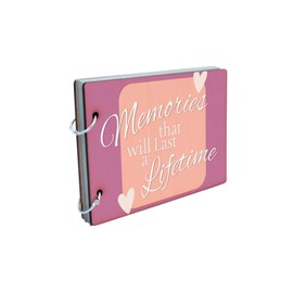 Wooden Cover Memory Album: Handcrafted Ring Binder Scrapbook for Stylish and Decorative Lifetime Memories (scrap-ha23-lifetimerg)