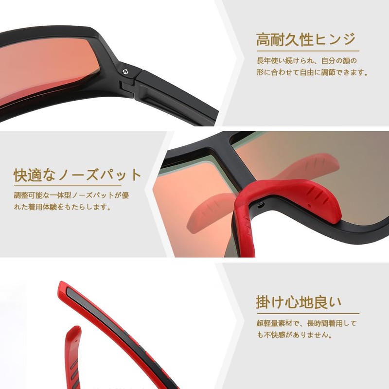 Feisedy Polarized Sunglasses Men Sports Sunglasses UV400 Polarized Lenses for