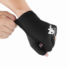 Votinu Breathable Billiard Gloves for Left Hand - Quick-Dry Comfortable 3 Finger Pool Glove for Billiards Snooker Carom Pool Extended Use (Black2-Left Hand, Small/Medium)