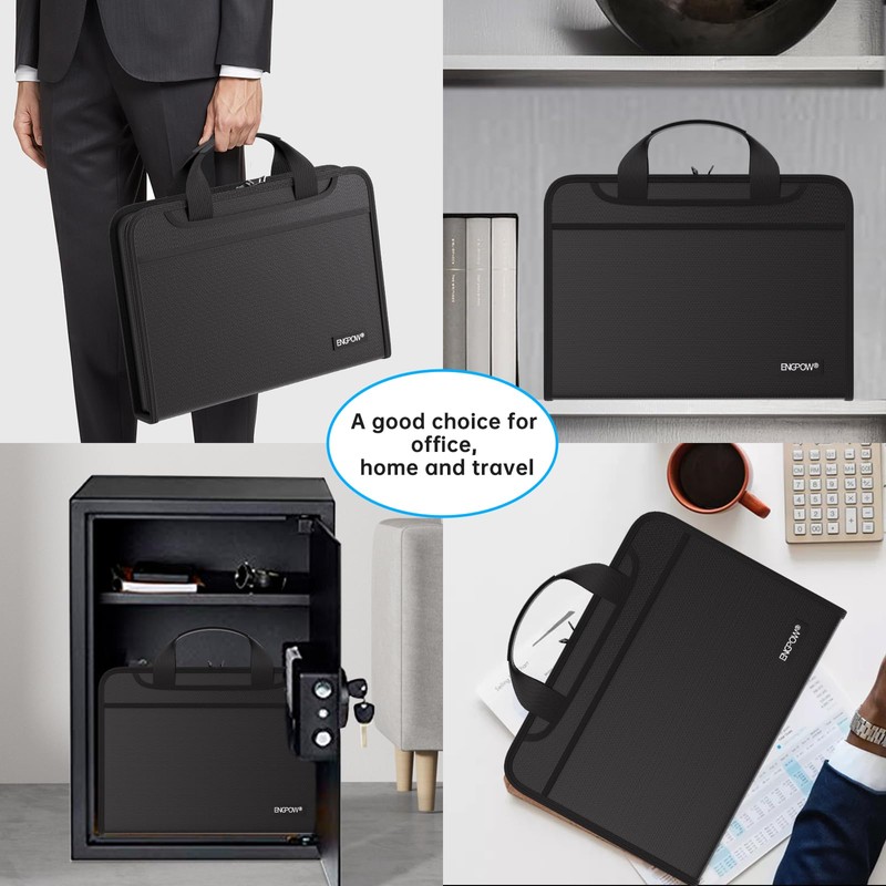 Fireproof Document Organizer,A4 Folder,Portable Expanding File Folder with Multi-Pockets,13 Pocket