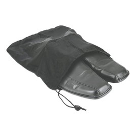Travel Shoe Bag 12 1/2”x15” Drawstring Black Soft Nylon Shoe Tote Bags, Suitcase Dress Travel