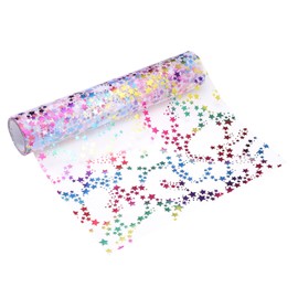 sourcing map Colorful Table Runner Roll, 11" x 9 Feet Sequin Foil Metallic Mesh Table Runner Decor Sparkle Foil Thin Table Decoration Centerpiece for Wedding Birthday Party Christmas