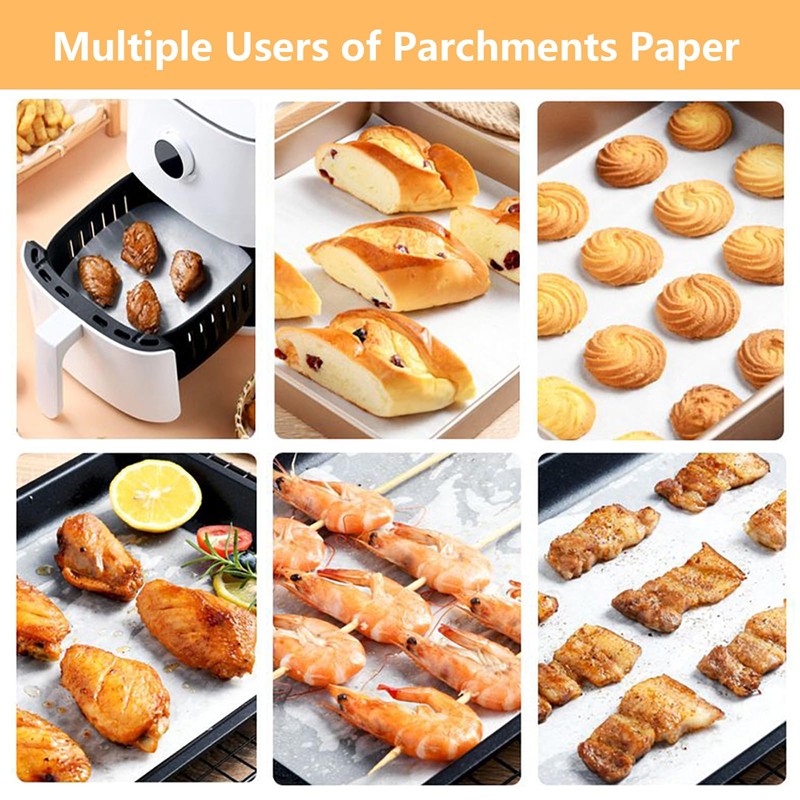 Vlwltl 50Pcs 8x8 in Parchment Paper Sheets, White Parchment Paper