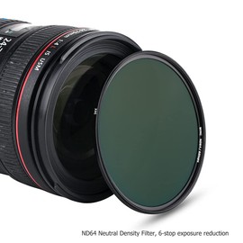 JJC ND64 ND Filter 78mm Neutral Density Filter Ultra Slim Multi Coating Lens Filter Fader HD Optical Glass Professional Photography Lens Filter