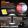 ASPL 26inch 126 LED Rooftop Emergency Strobe Lights Bar Double