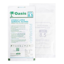 American Health Service Powder Free Latex Surgical Gloves, Size 8.5, 50 Pairs/Box