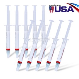 Denterx 1-20Pcs Dental Porcelain Etch Gel 9.5% Hydrofluoric Acid Etchant 2.5ml/Syringe - 10 Kit