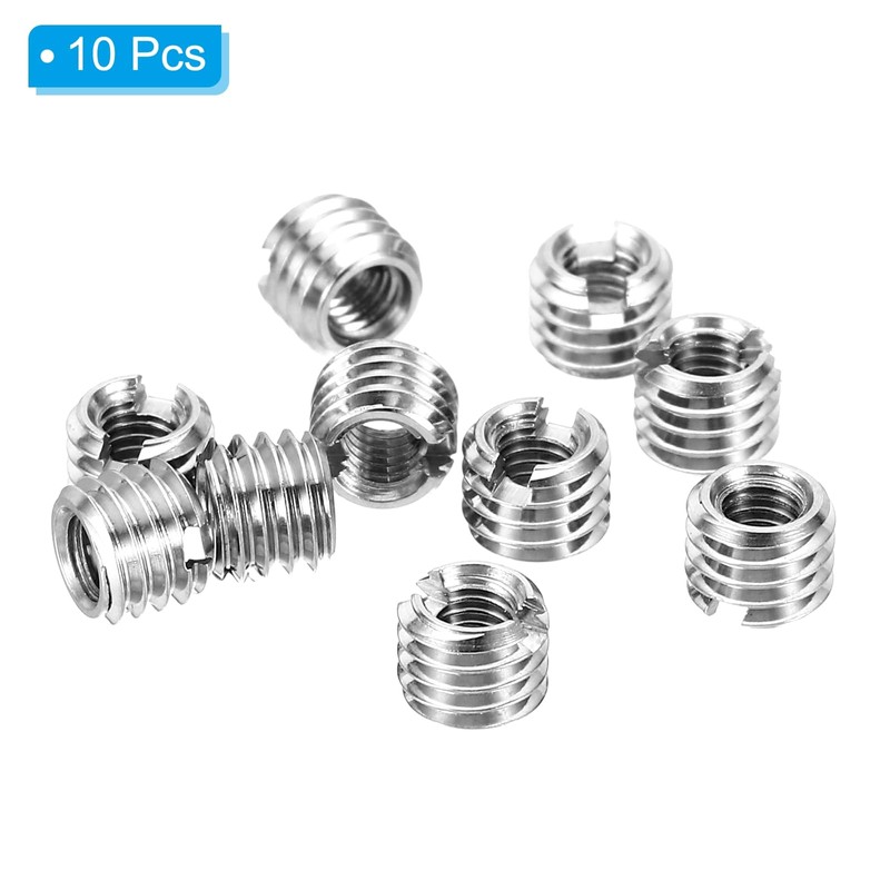 PATIKIL Screw Adapter Sleeve Reduction Nut 10pcs M5*0.8 Male M3*0.5