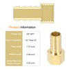 sourcing map Brass Barbed Fitting 3/8" NPT Female to 1/2"