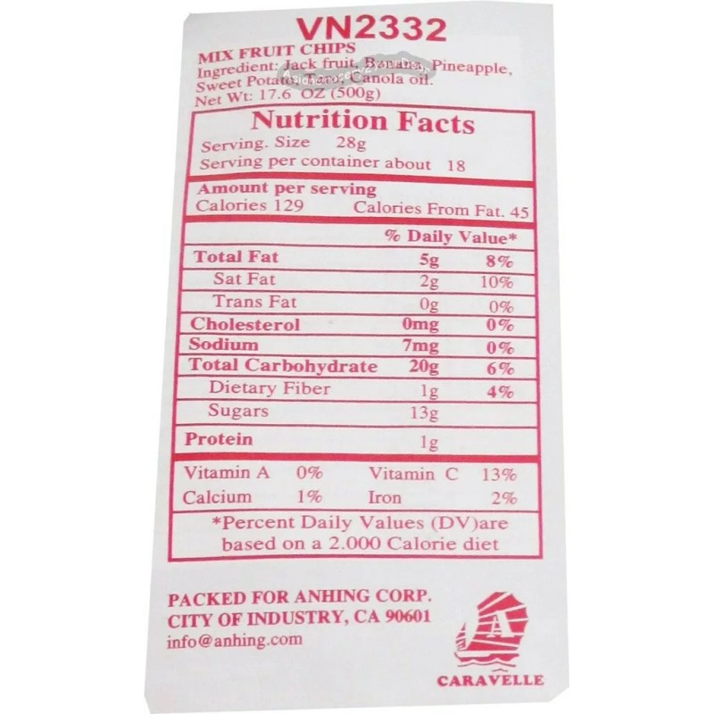 TERRA 2 PACK VITAMIT MIX FRUIT CHIPS NO ARTIFICIAL FLAVOR