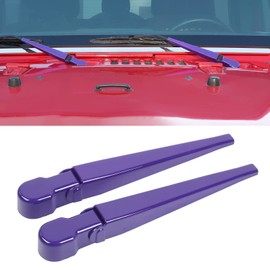SQQP - Cubierta de decoración de brazo y hoja para limpiaparabrisas para Jeep Wrangler JK 2007-2018 (morado)