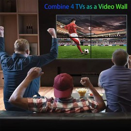 Yuemona Video Wall Controller 2x2 4K TV Splicing Wall Processor HDMI & DVI Input 4 TV Screens Into 1 Wall Display Support IR Remote, RS232, 180°Rotate, 2x2,1x1,1x2,1x3,1X4,1x5