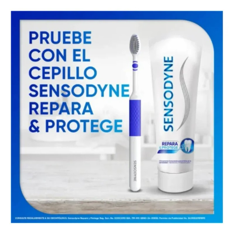Pack Sensodyne Repara Protege 3 Pastas 100ml C/u +6 Cepillos
