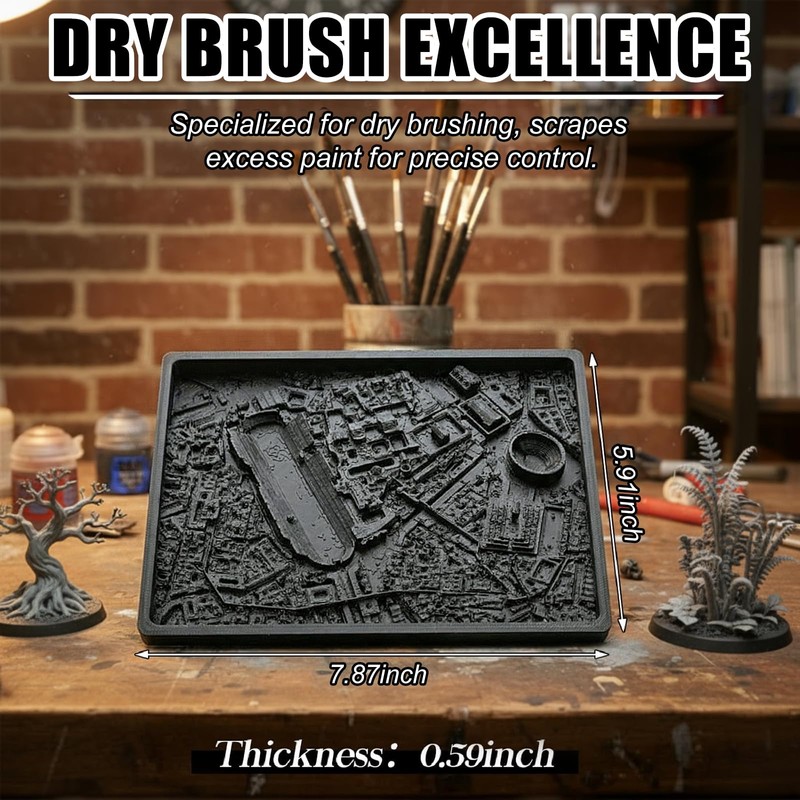 Dry Brush Palette for Miniature Painting,Urban Textures