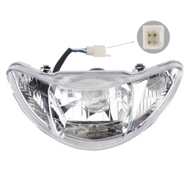 Minho Motorcycle Headlight Benteng Lamp Assembly for Benteng 50cc Chinese Scooter Moped Parts Halogen 12V 35W Yellow Light