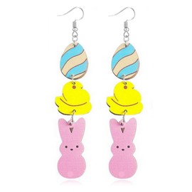 Easter Earrings Outfit for Women Easter Basket Stuffers Peeps Earrings Cute Bunny Rabbit Egg Basket Earrings Spring Holiday Earrings Easter Easter Outfit Dresses Women