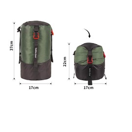 Nylon Compression Sack, Ultralight Sleeping Bag Storage Bag for Camping, Hiking, Backpacking, Travel (Green (5-8L))