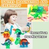 OMIPAWZ Dinosaur Magnetic Tiles, Dino Magnet Building Construction Toy for