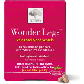 New Nordic Wonder Legs - High Strength Pine Bark Extract - Help Avoid Feeling of Tired Legs - Helps Maintain Normal Circulation - 60 Tablets