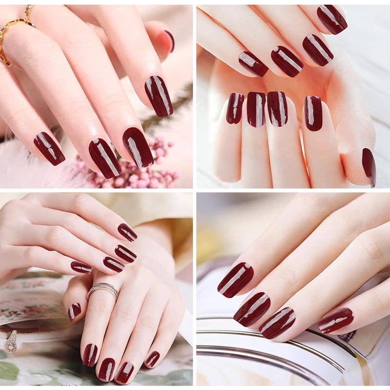 22 Sheets Removable and Portable Nail Stickers, Plain Gel Nail