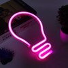 Bulb Shape Neon Light LED Sign for Wall Decor Party