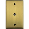 Antique Brass 1 Gang Cable and Coaxial Wall Plate 3/8