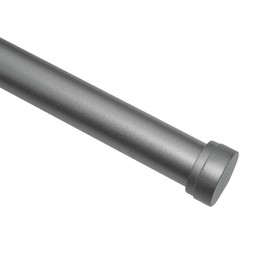 GARDINIA Industrial Home Series End Caps for Curtain Rods with Diameter 25 mm, Metal/Plastic, Silver