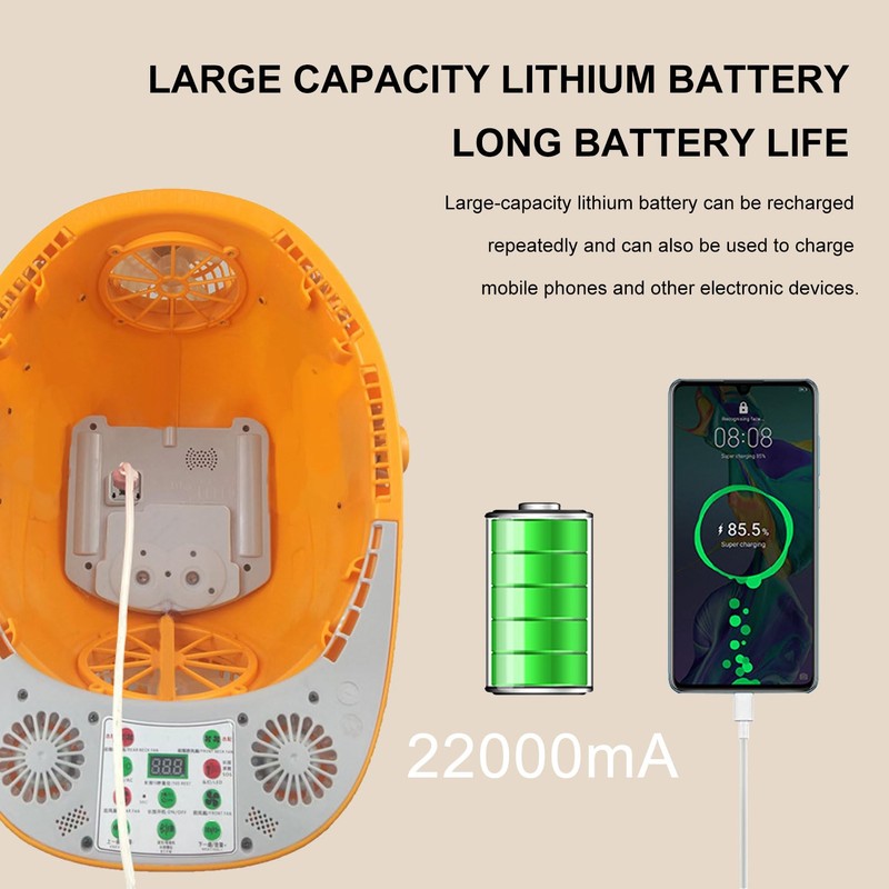 Smart Construction Hard Hat with 8 Fans and 2 Solar