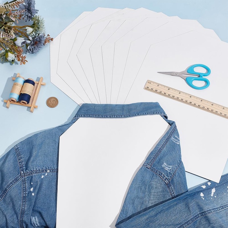 BENECREAT 30Pcs White Cardboard Shirt Inserts, 33x25.3cm Folding Forms Clothes