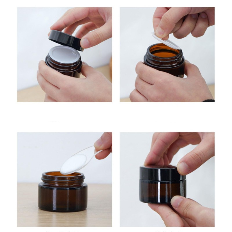 MORICOH 4Pack 30ml Empty Plastic Cosmetic Jars, Refillable Cosmetic Face