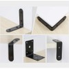 20 Pcs Black L-Shape Corner Brace Bracket,50mmx50mm,Stainless Steel 90 Degree