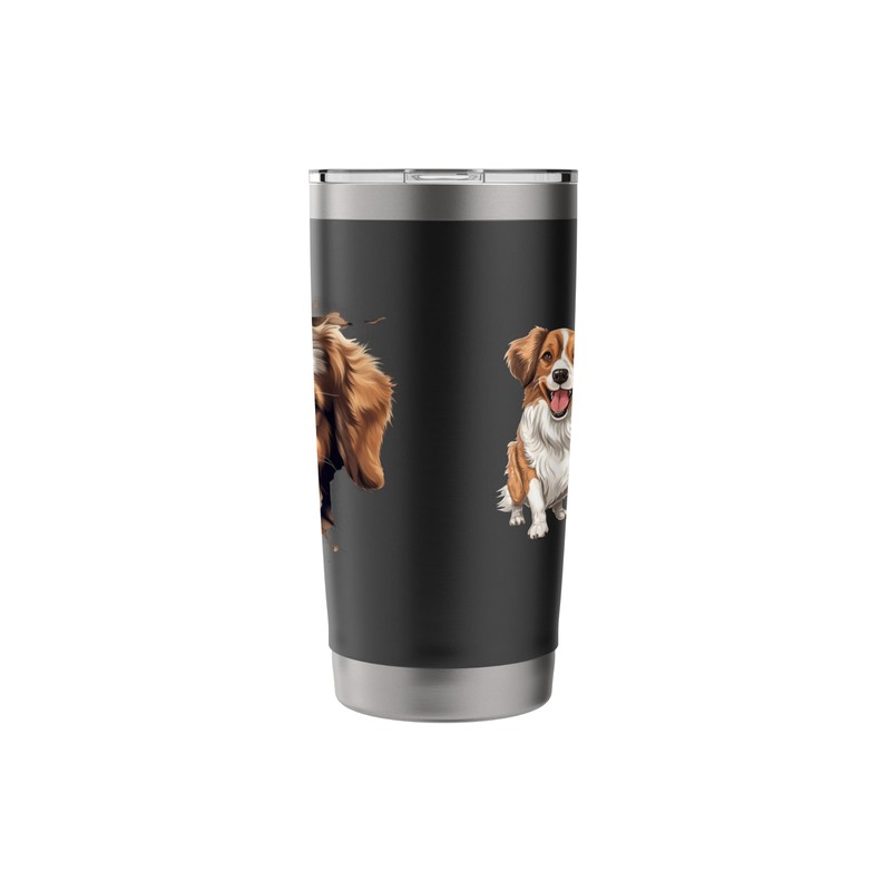 Kooikerhondje Dog Heartbeat EKG Funny Dogs Lover Owner Stainless Steel