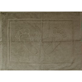 Unbekannt Shower Mat, Bath Mat, Terry Towelling, 50 x 70 cm, Plain Colour, Bath Mat, 100% Cotton (Taupe)