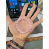 RAYON MADAGASCAR Rose Quartz Bead Bracelet for Men Women Stretch