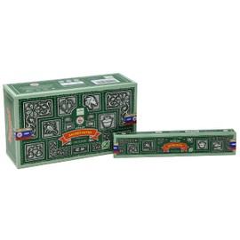 EARTH Satya Super Sacred Sutra Incense Sticks 15 GMS (Pack of 12) (Green Certified) Indian Perfumed Hand Rolled Agarbatti Perfect for Worship, Church, Relaxation, Medication, Positivity, Healing,Yoga