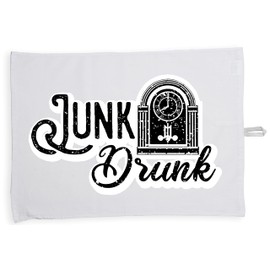 Hippowarehouse Junk Drunk Tea Towel Eco Printed Dish Cloth Kitchen accessory 50cmx70cm 100% Cotton