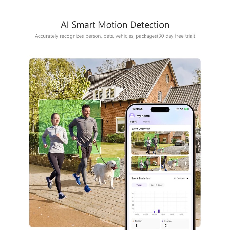 KEEPYOO 2.5K Wireless Home Security Camera Outdoor/Indoor Magnetic, 2.4Ghz WiFi