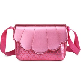 Lanola Cute Purses for Teen Girls Small Crossbody Purse seashell Gifts for Kids PU Shoulder bag - Red