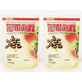 Soy Sauce Flavored Watermelon Seeds, Taiwan Made, 6.35oz, Pack of 2 酱油瓜子