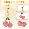 Quilax 2 Pcs Rhinestone Cherry Keychain, Cute Bag Charms Accessories