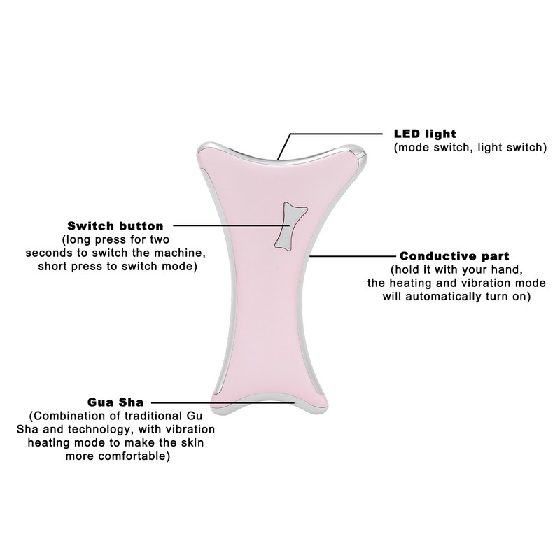 LED Electric Gua Sha Board USB Vibration Heating Scraping Massager