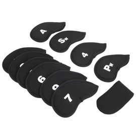 Dilwe 11 piece golf club iron cover, golf iron head cover golf iron headgear set golf accessories
