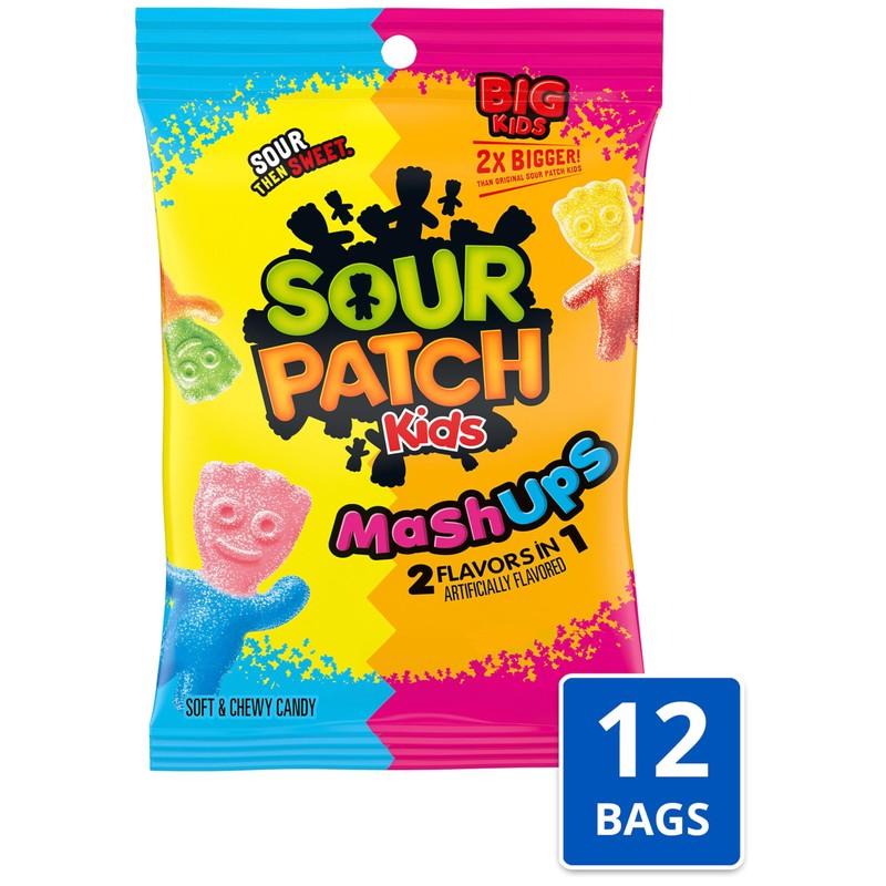 SOUR PATCH KIDS MashUps 2 Flavors in 1 Soft &