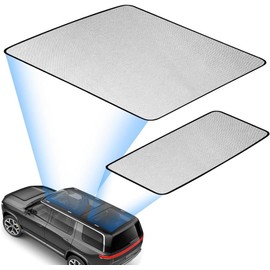 Glass Roof Sunshade Compatible with Rivian R1S Accessories 2025 2024-2022, Foldable Top Window Sun Shield Covers Block UV Rays Heat Insulation