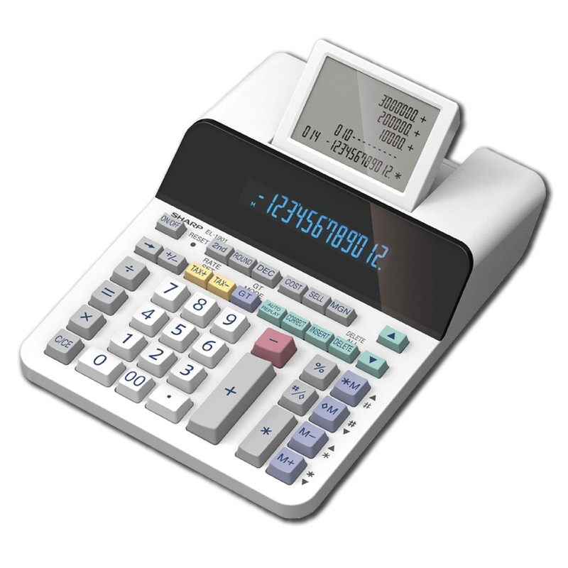 Sharp Paperless Printing Desk Calculator w/Check and Correct, Large 12-Digit