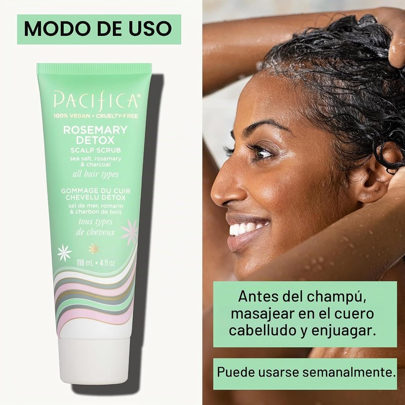 Pacifica Exfoliante Para Piel Cabelludo Desintoxicante Romero