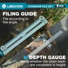 LIBRATON Chainsaw File Set, 5/32", 3/16", 7/32" Chainsaw Sharpening File,