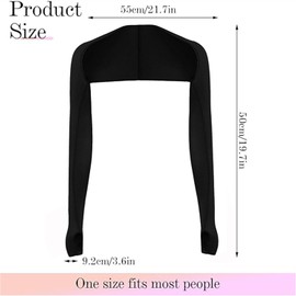 2Pcs Cooling Shawl Arm Sleeves for Women & Men,UV Sun Protection & Breathable Arm Sleeves,UPF Cooling Sleeves for Sports, (black)